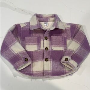 Carter’s Girl Purple Plaid Kids Jacket Crop
